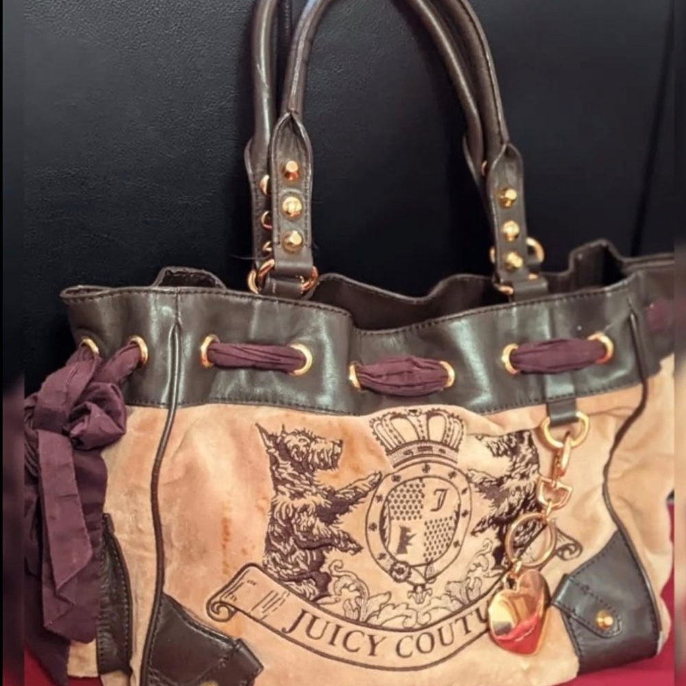 Juicy Couture Brown and Tan Tote Bag